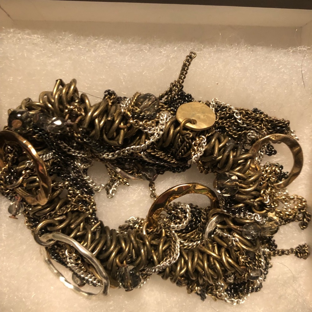 Henri Bendel multi-colored chain bracelet